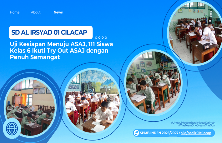 111 Siswa Kelas 6 SD Al Irsyad 01 Cilacap Ikuti Try Out ASAJ dengan Penuh Semangat